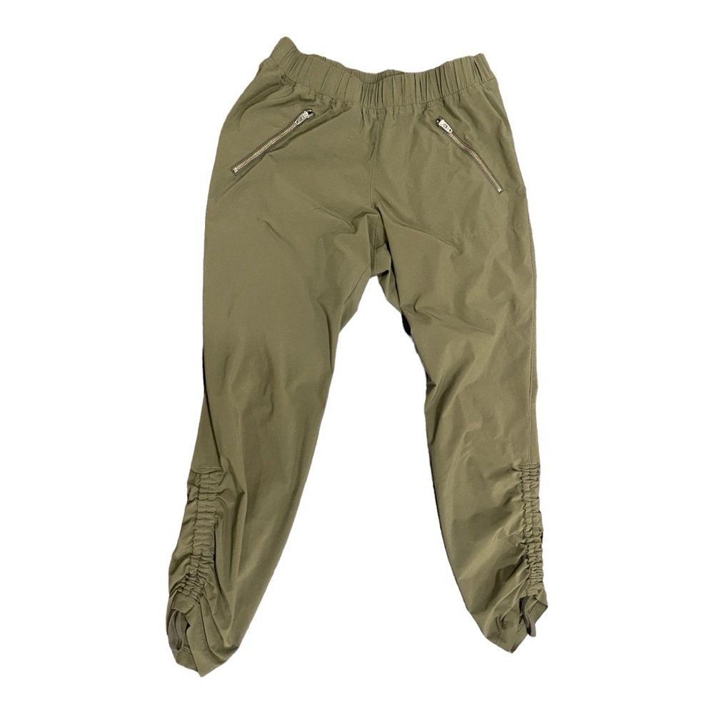 Athleta Army Green cropped cinch pants